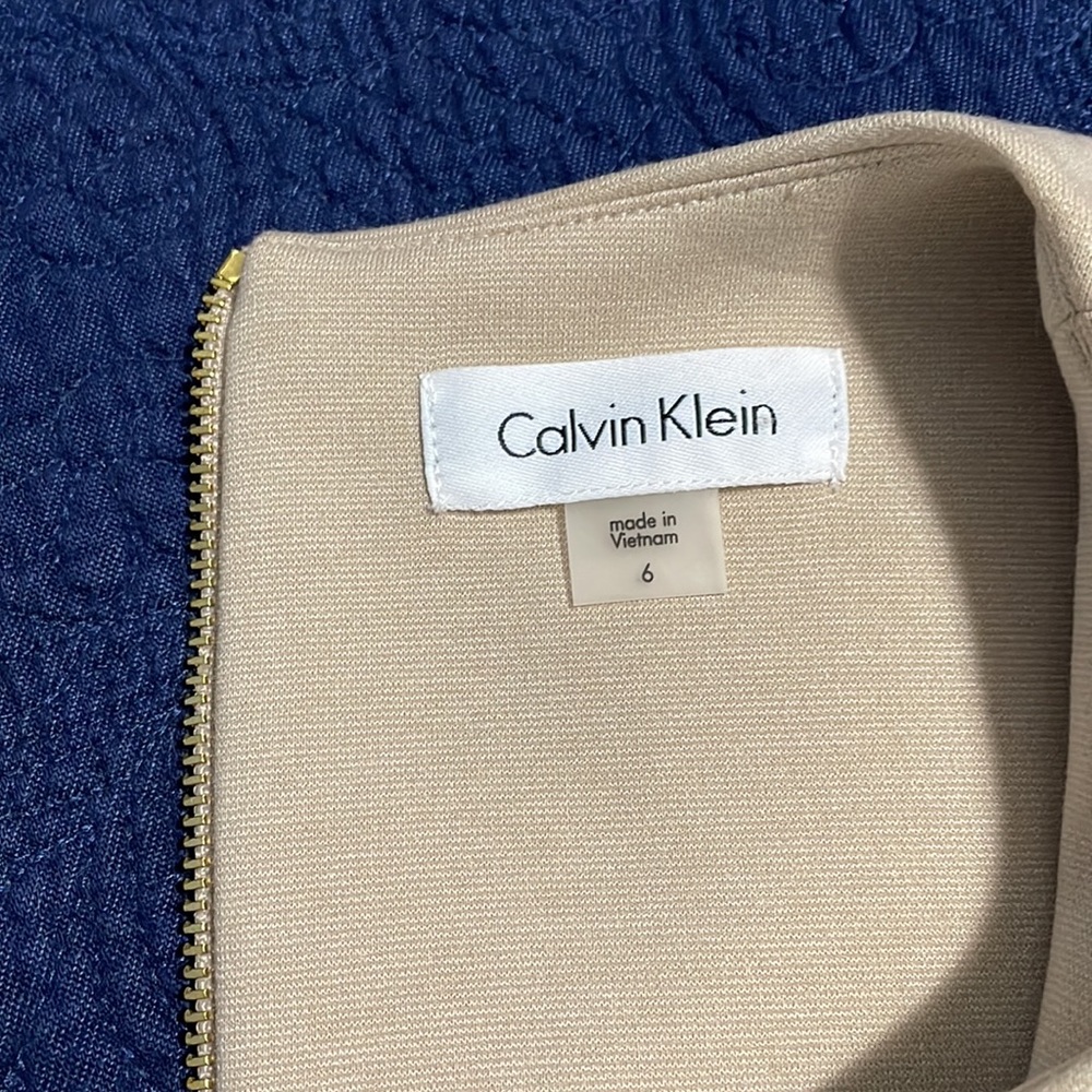 Calvin Klein dress with faux suede trim - Picture 4 of 8
